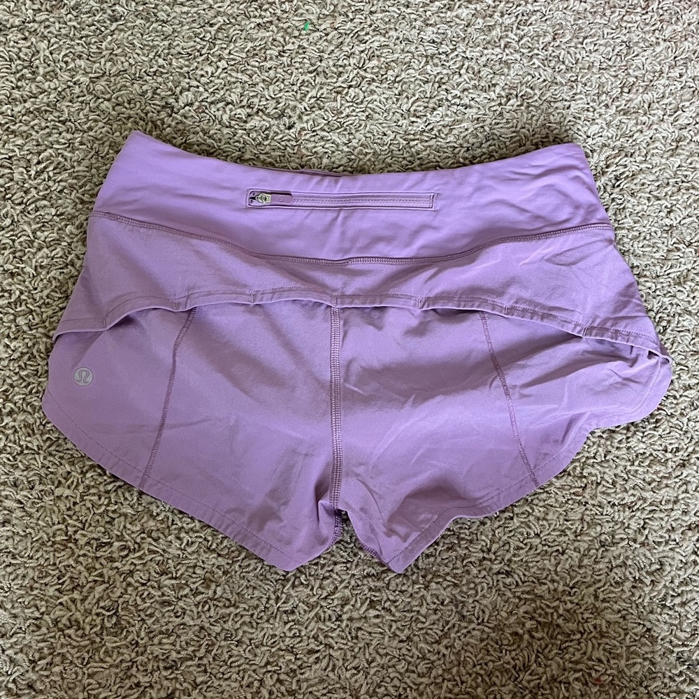 Lavender Lululemon Speed Up Shorts 2.5”